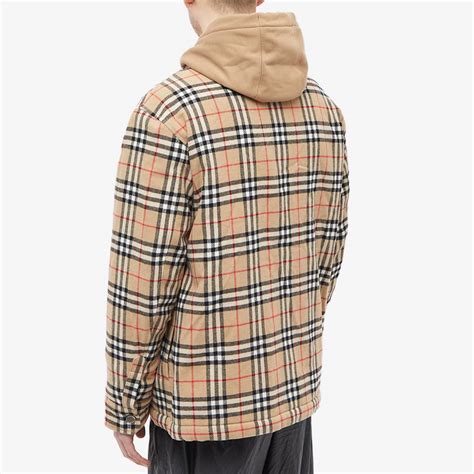 burberry calmore|Burberry Calmore Wool Check Shirt Jacket Archive Beige .